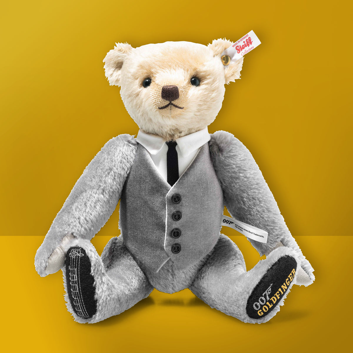 James Bond Musical Teddy Bear - Goldfinger Numbered Edition - By Steiff (Copy) 007Store