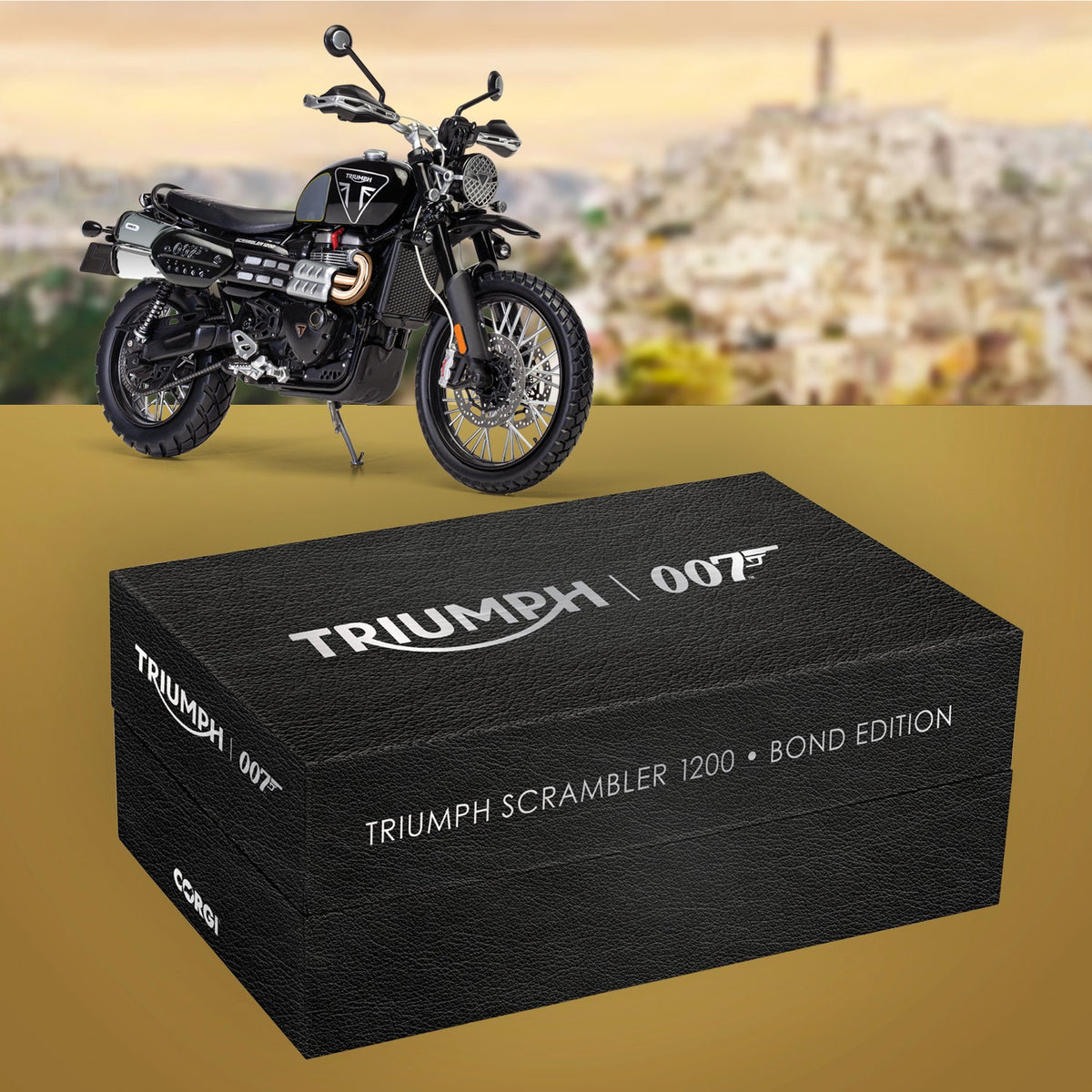 James Bond Triumph Scrambler 1200 Model Bike - No Time to Die Edition - By Corgi