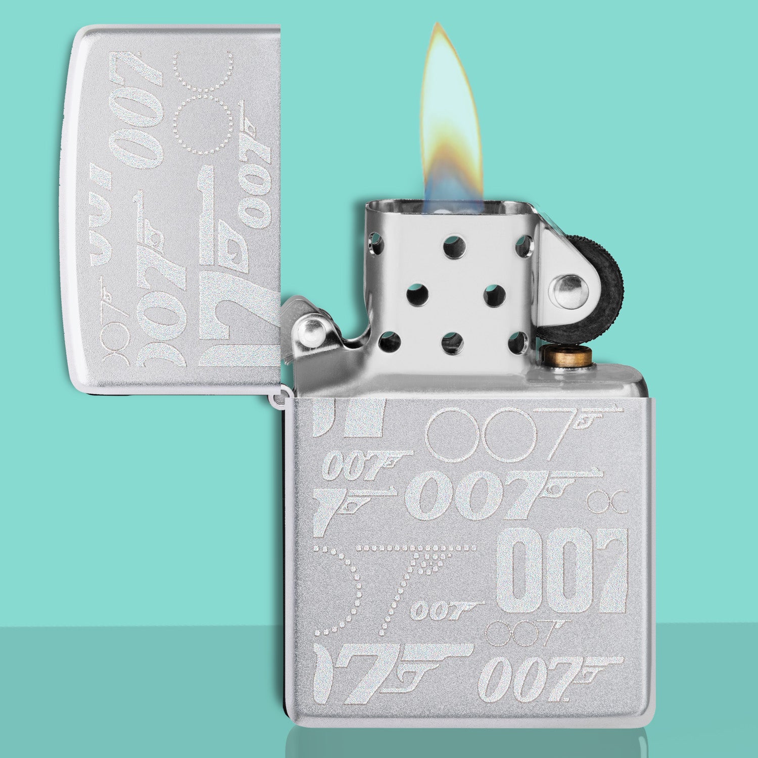 James Bond Zippo Lighter - Etched Silver 007 Edition 007Store