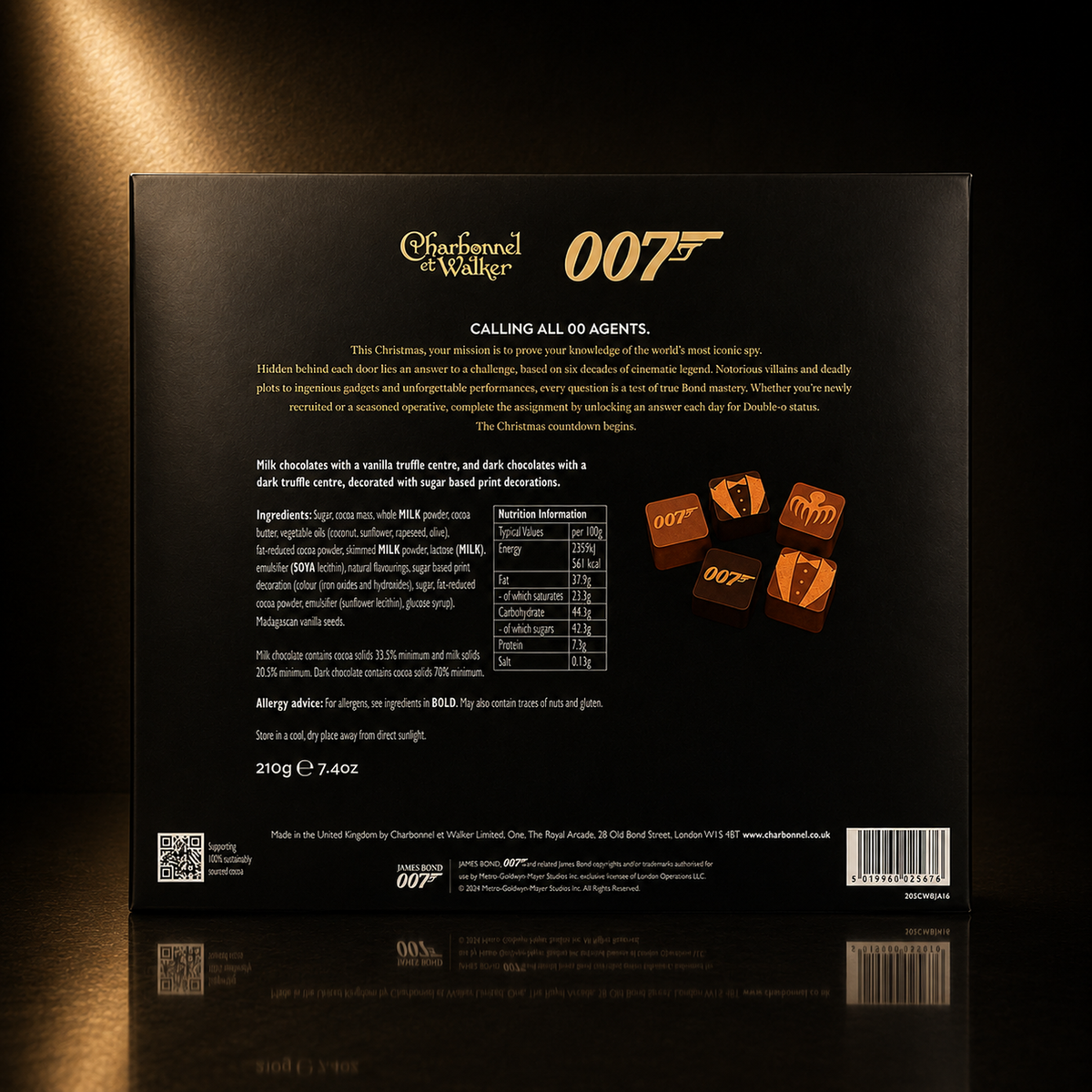 James Bond 007 Chocolate Advent Calendar - By Charbonnel et Walker US (Pre-order)