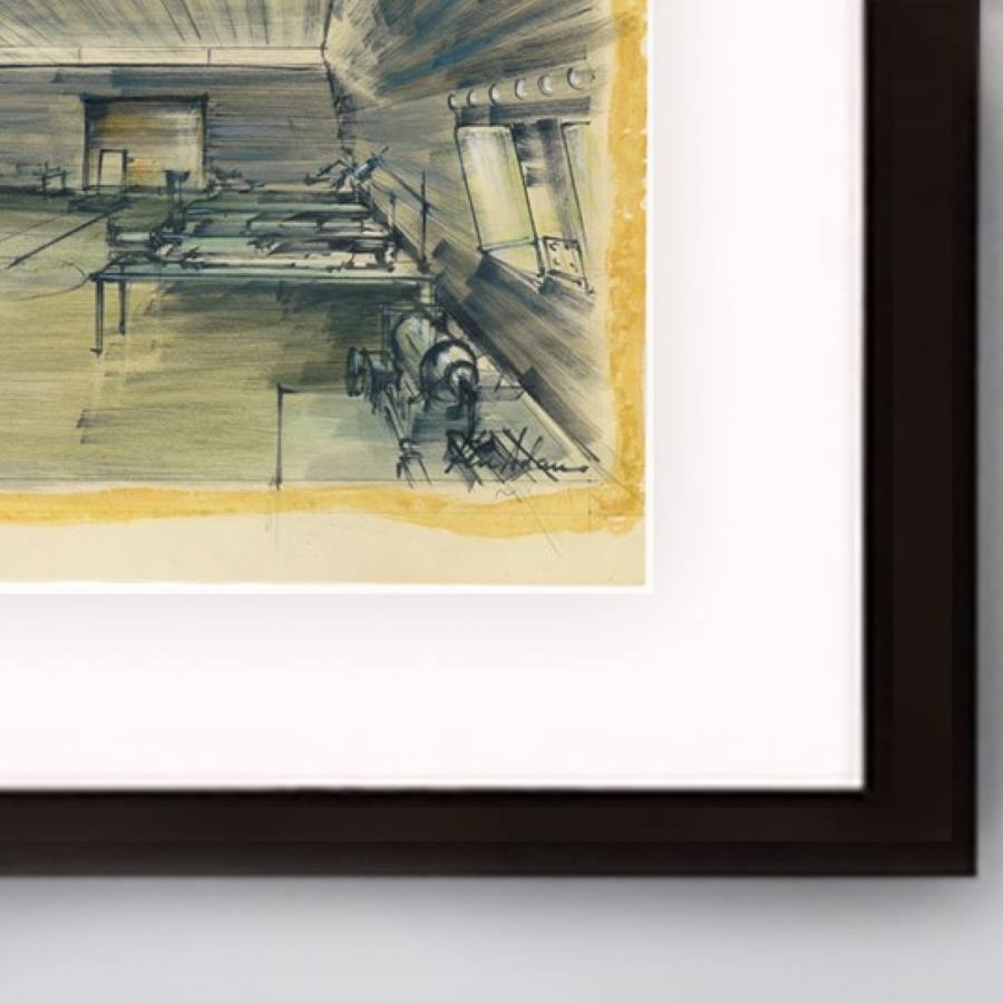 James Bond Ken Adam Goldfinger Laser Room Framed Art Print - Numbered Edition 007Store