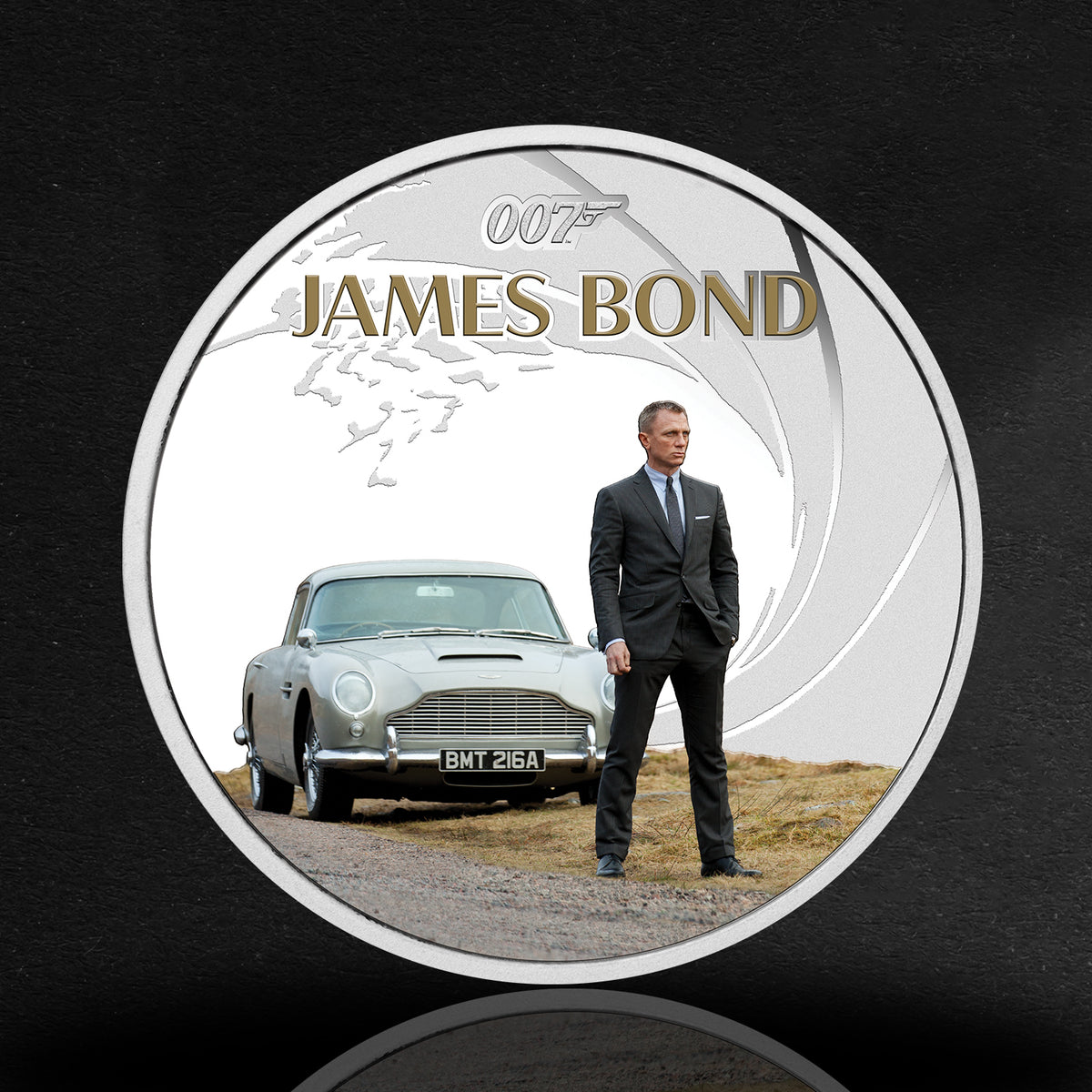 James Bond 1oz Silver Proof Coloured Coin - Skyfall DB5 Edition - By The Perth Mint