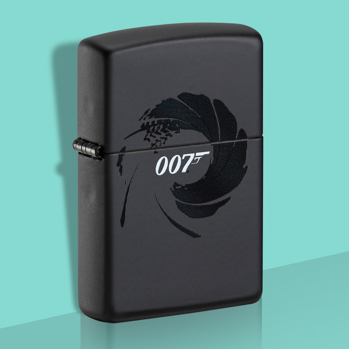 James Bond Zippo Lighter - Matte Black Gun Barrel Edition