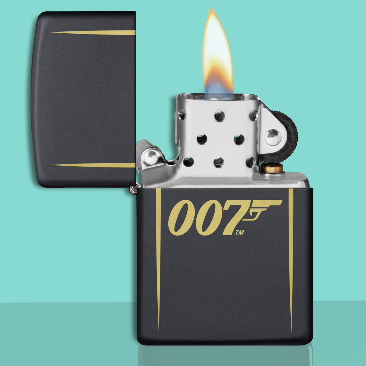 James Bond Zippo Feuerzeug - Black &amp;amp; Gold Edition