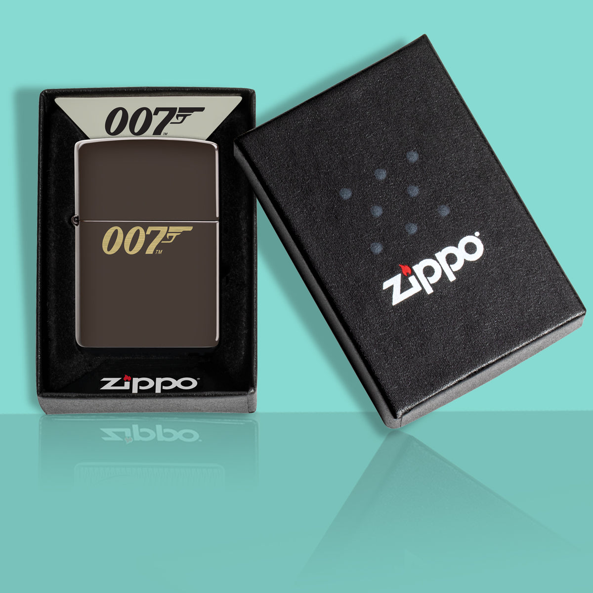 James Bond Zippo Lighter - Mahogany &amp; Gold Edition