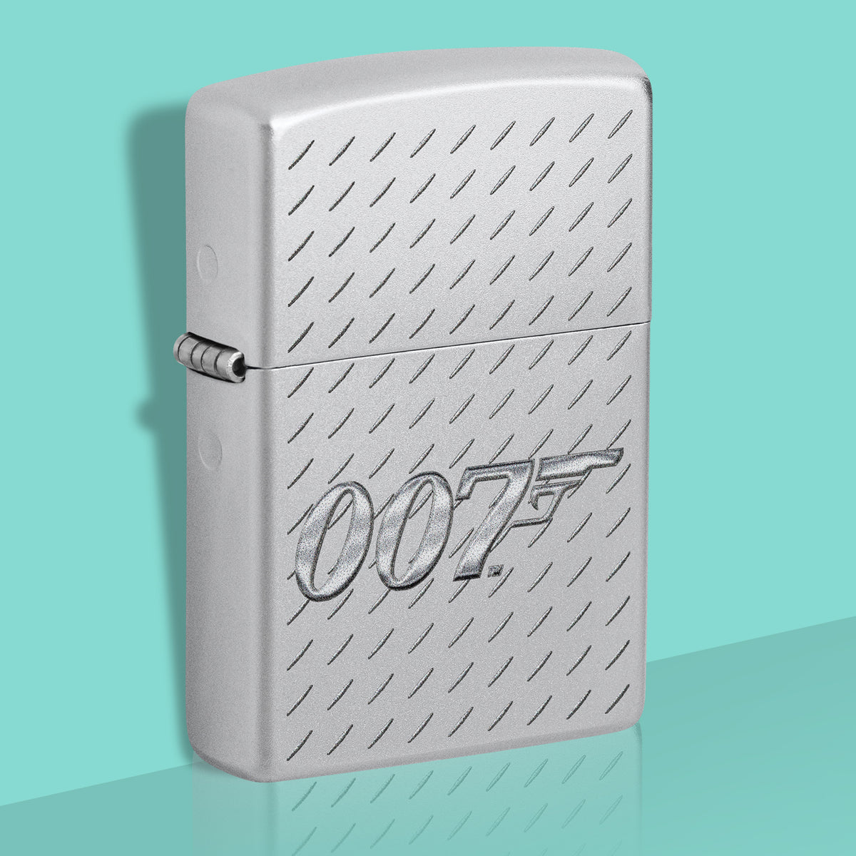 James Bond Zippo Lighter - Textured Chrome Edition