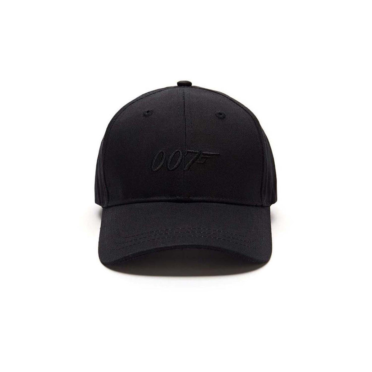 007 Embroidered Logo Baseball Cap - Black on Black 007Store