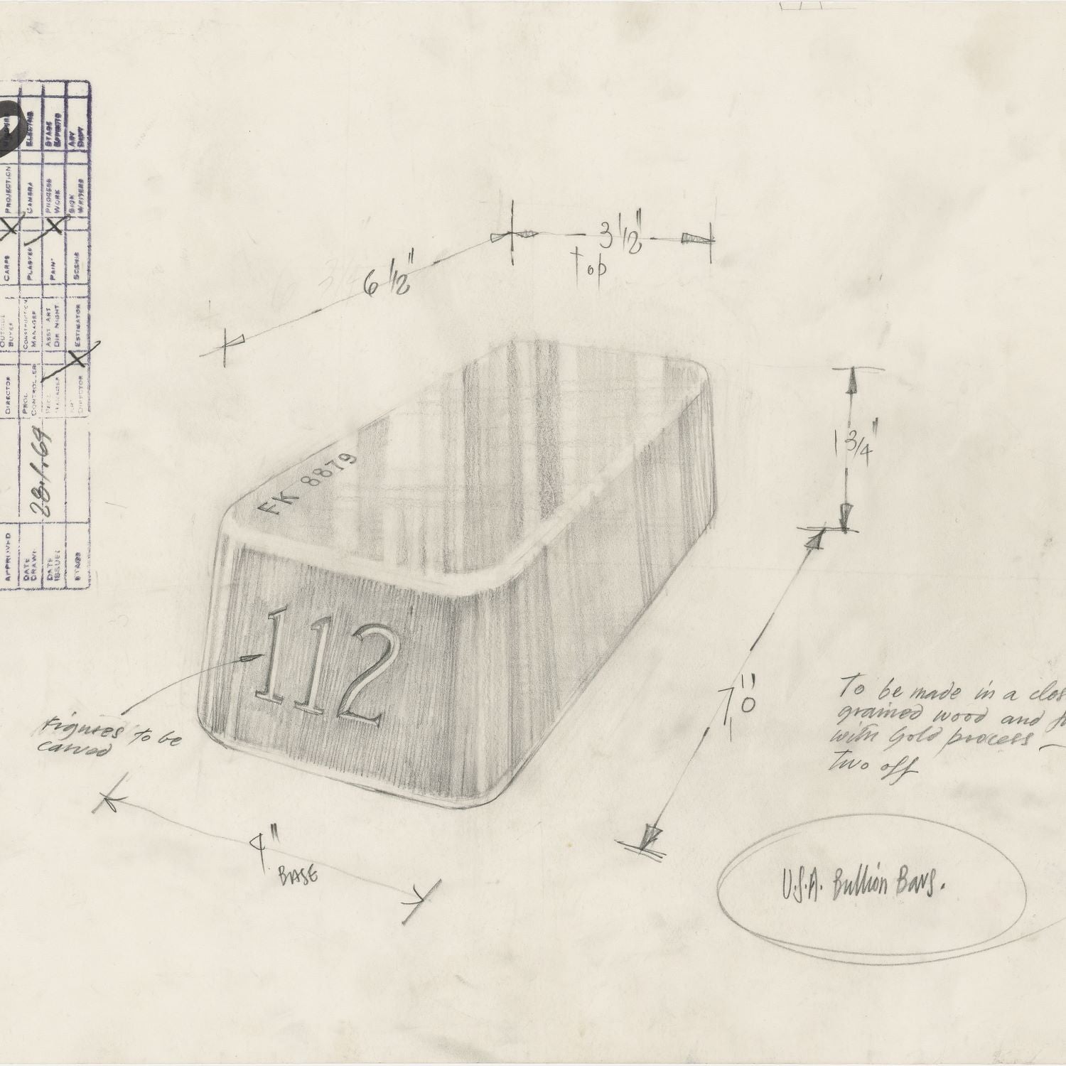 James Bond 18ct Gold Bullion Bar Cufflinks - Goldfinger Edition 007Store