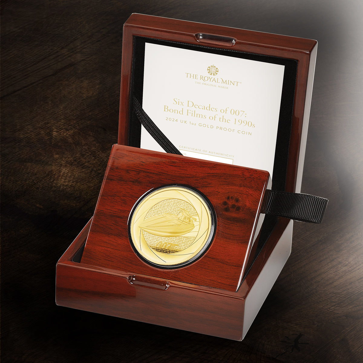 James Bond 1oz Gold Proof Coin - 1990s Numbered Edition - by The Royal Mint