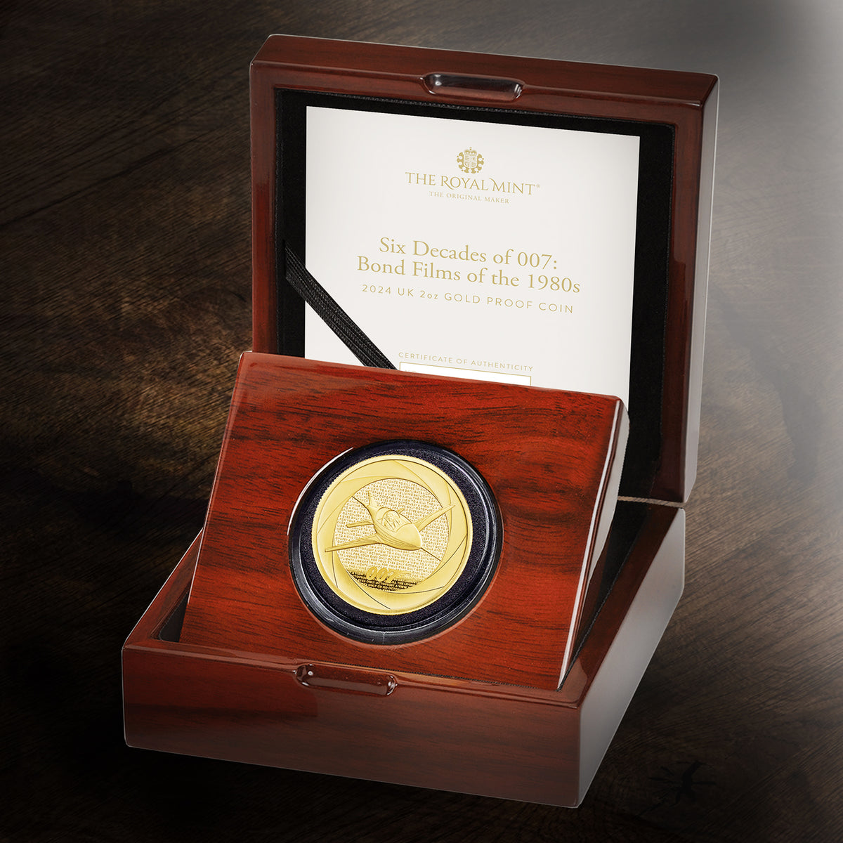 James Bond 2oz Gold Proof Coin - 1980s Numbered Edition - By The Royal Mint