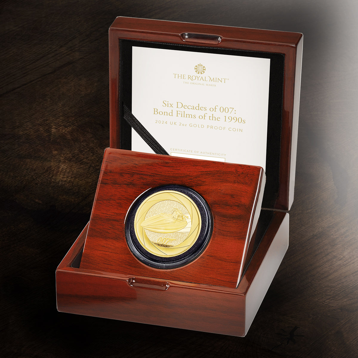 James Bond 2oz Gold Proof Coin - 1990s Numbered Edition - By The Royal Mint