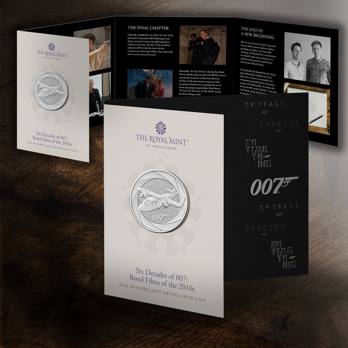 James Bond 5-Pfund-Krone, Stempelglanz-Münze – Ausgabe der 1990er – von der Royal Mint