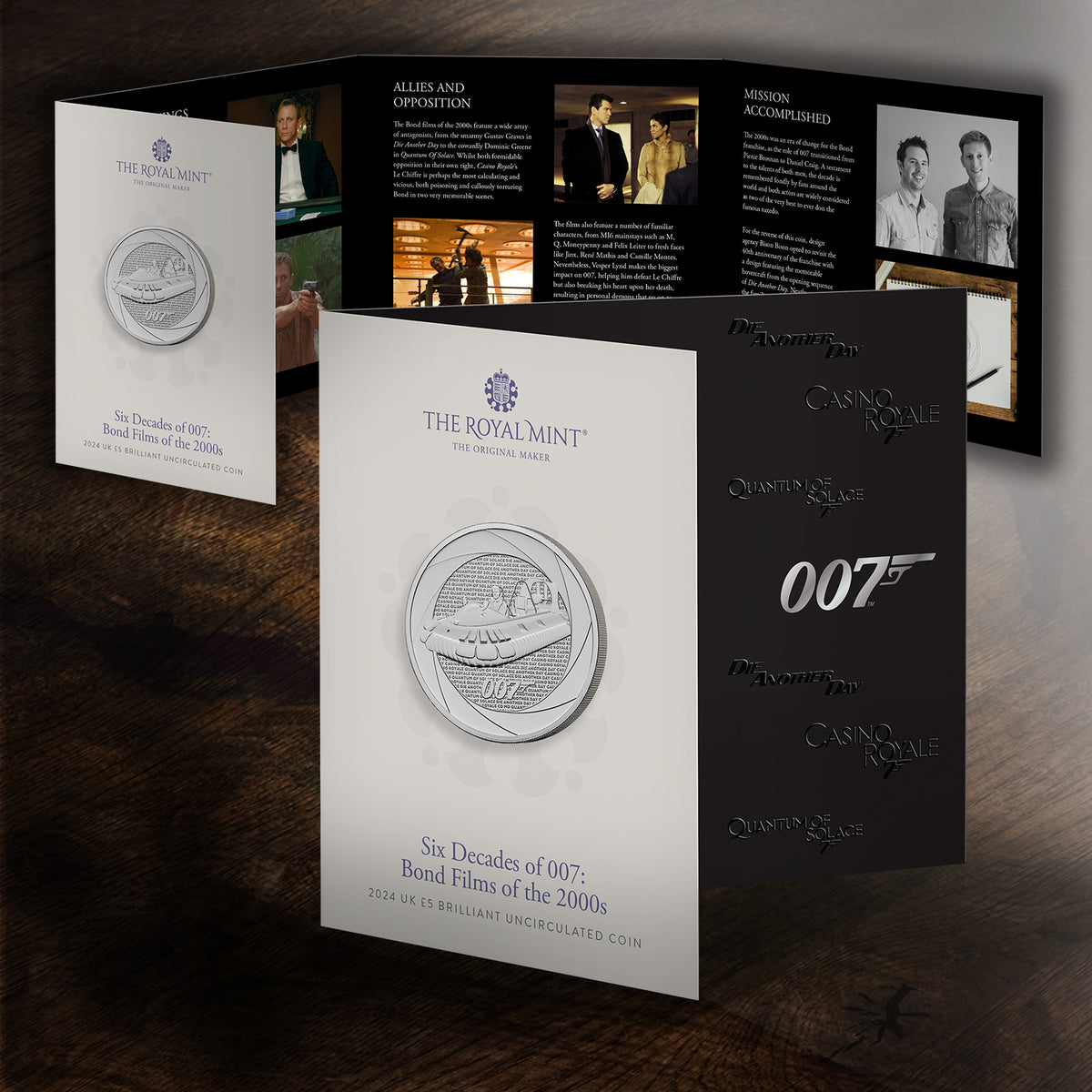 James Bond £5 Crown Brilliant Uncirculated Coin - 2000s Edition - By The Royal Mint (Copy) 007Store