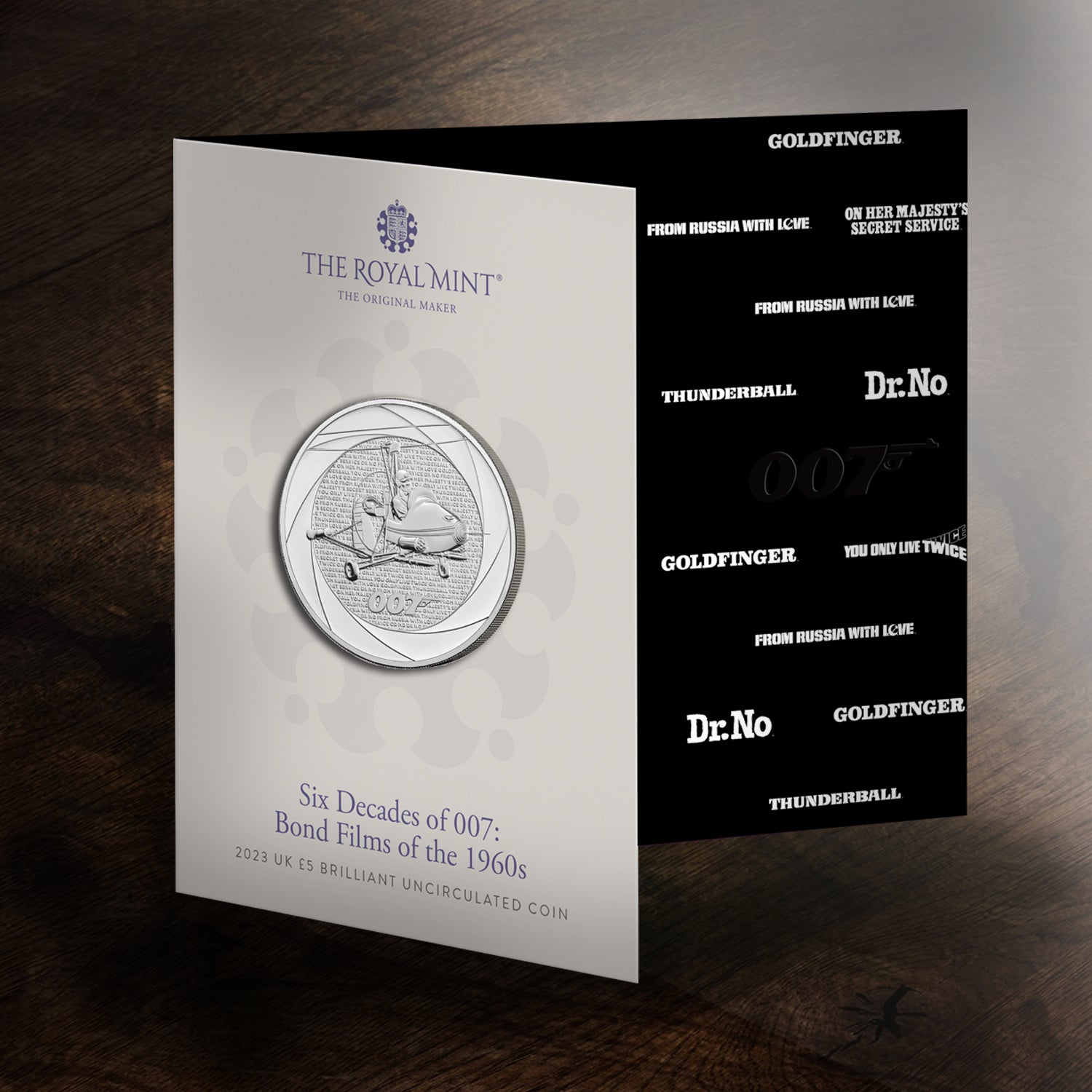 James Bond £5 Crown Brilliant Uncirculated Coin - 1960s Edition - by The Royal Mint 007Store