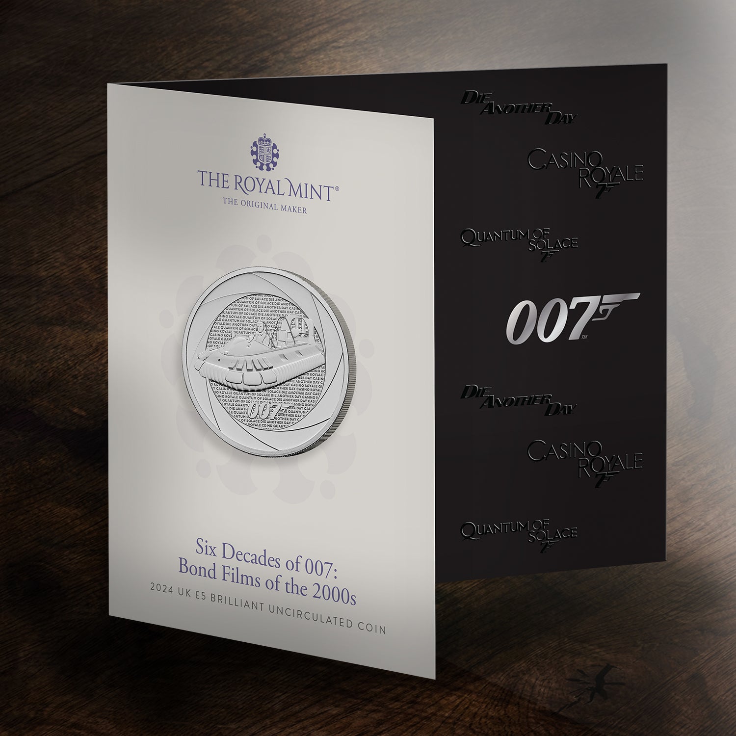 James Bond £5 Crown Brilliant Uncirculated Coin - 2000s Edition - By The Royal Mint (Copy) 007Store