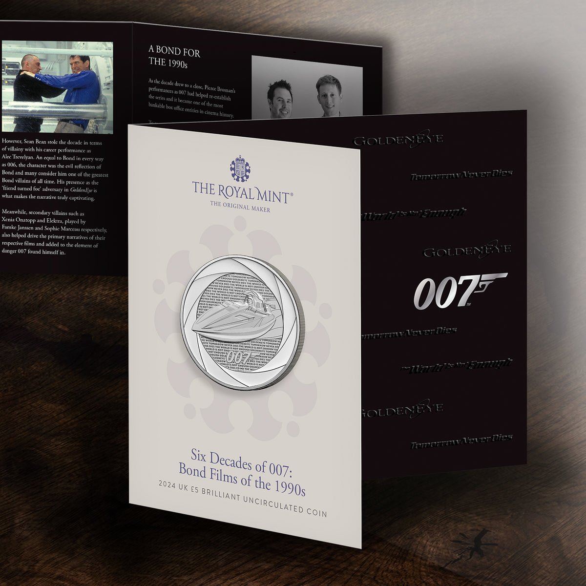 James Bond £5 Crown Brilliant Uncirculated Coin - 1990s Edition - By The Royal Mint (Copy) 007Store