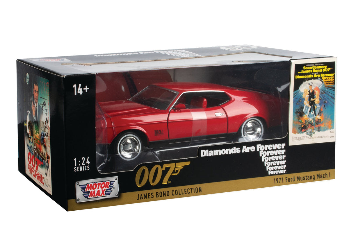 James Bond Ford Mustang Model Car - Diamonds Are Forever Edition - By Motormax 007Store