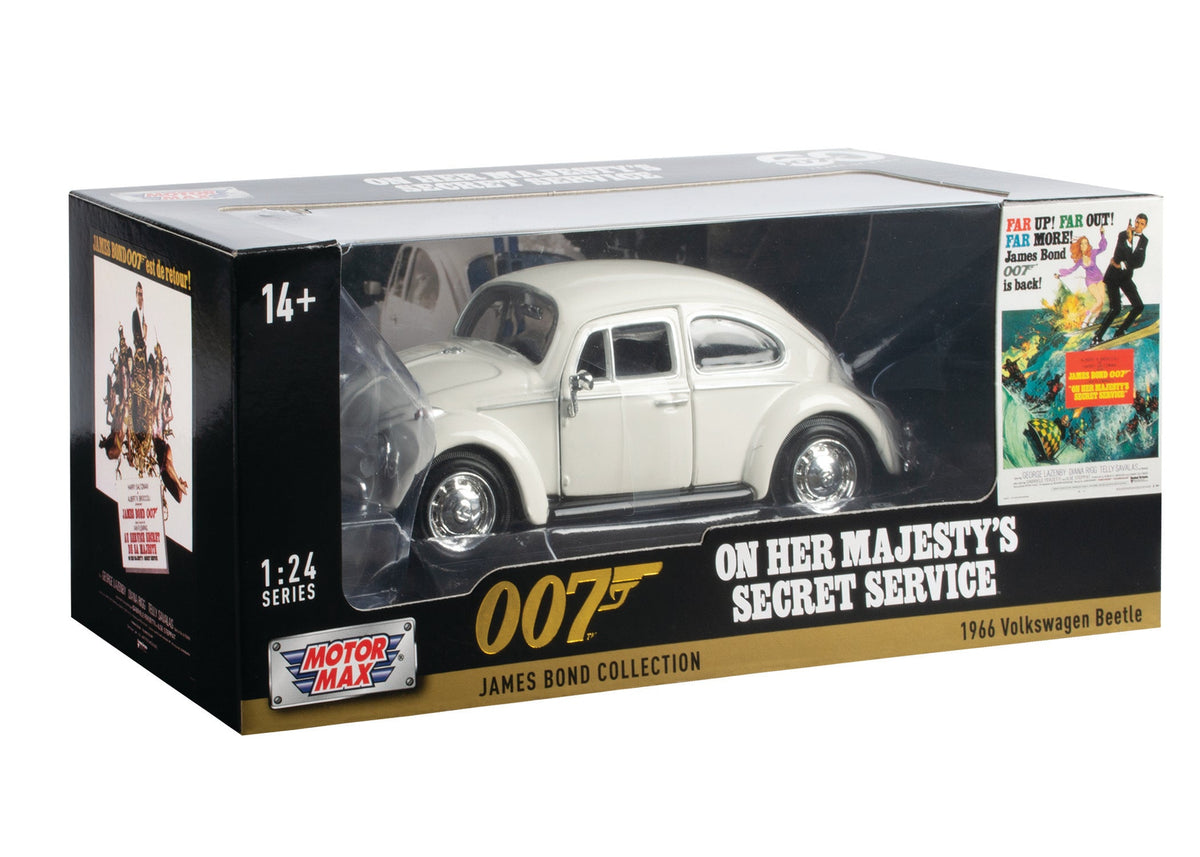 James Bond VW Beetle Model Car - On Her Majesty&#39;s Secret Service Edition - By Motormax