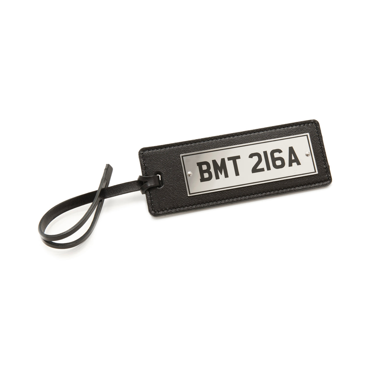 James Bond Leather UK Number Plate Bag Charm - Goldfinger Edition - By Globe-Trotter (Pre-order)