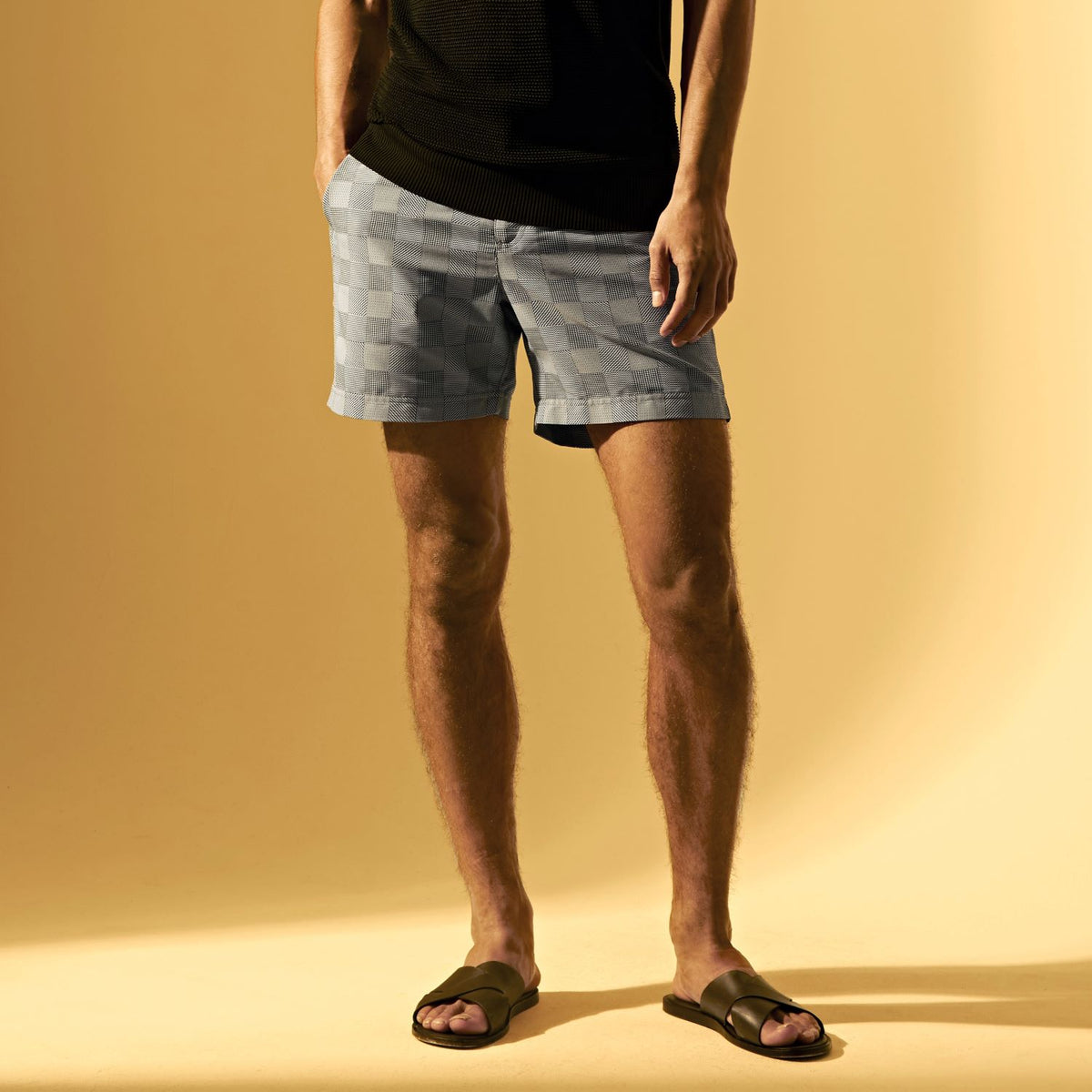 James Bond Glen Check Swim Shorts - By Orlebar Brown (Pre-order)