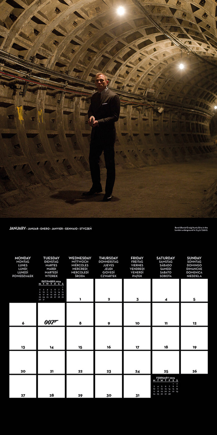 James Bond 2025 Wall Calendar | 007Store