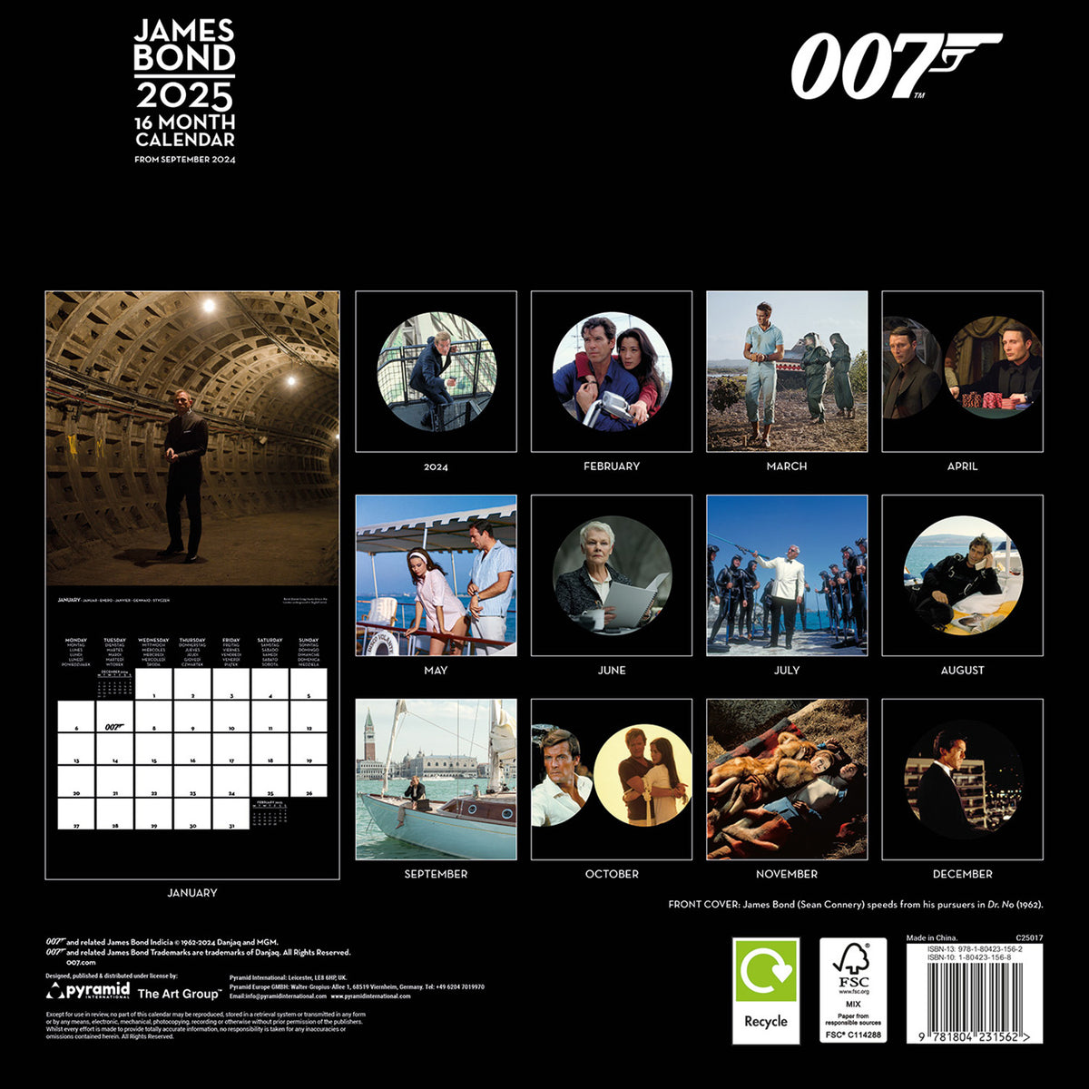 James Bond 2025 Wall Calendar (Copy) 007Store