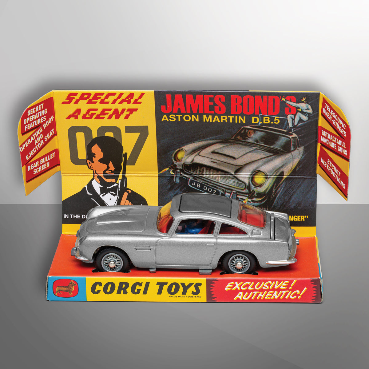 James Bond Aston Martin DB5 Model Car With Ejector Seat - Goldfinger 60th Anniversary Edition - By Corgi (Pre-order)