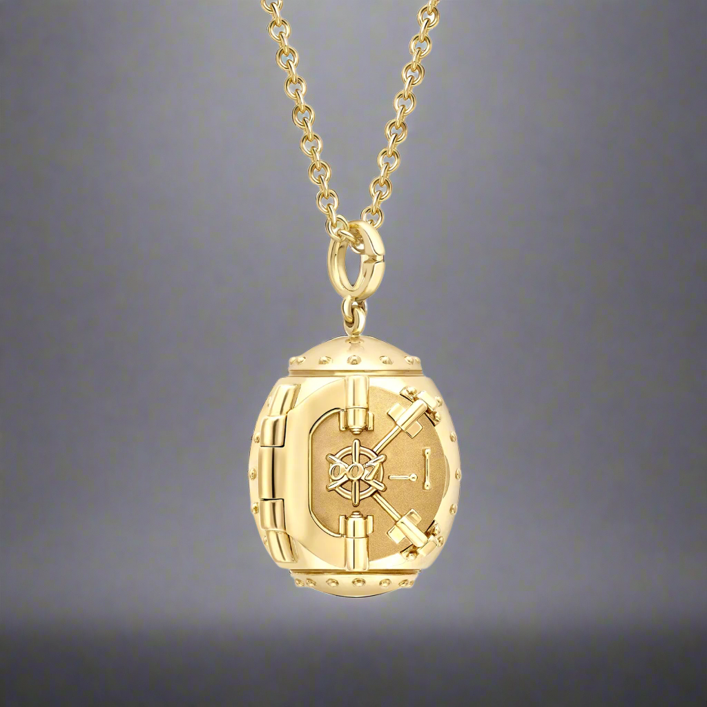 Fabergé x 007 Goldfinger Egg Safe Locket with Ruby Heart Surprise