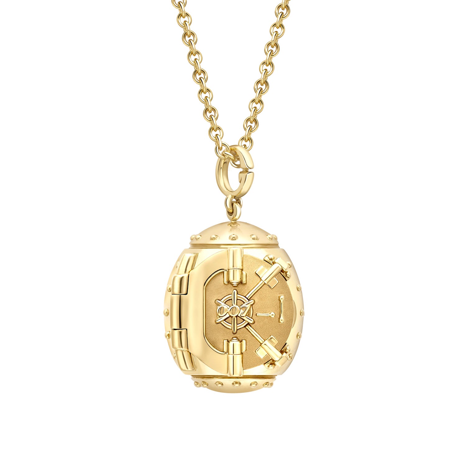 Angus Locket Fabergé x 007 Goldfinger Egg Safe Locket with Ruby Heart | 007Store