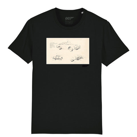 James Bond DB5 Sketch T-Shirt (2 colours)