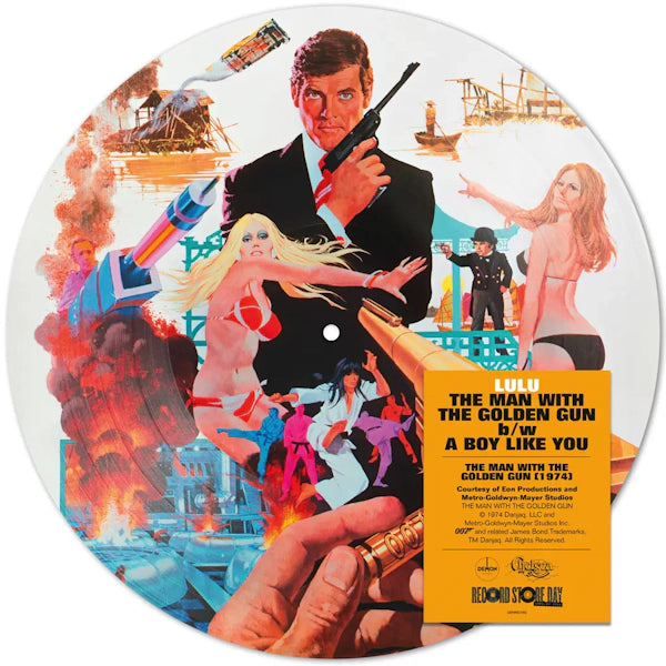 James Bond The Man With The Golden Gun Title Track 12" Vinyl Picture Disc - 50th Anniversary Edition - By Lulu 007Store