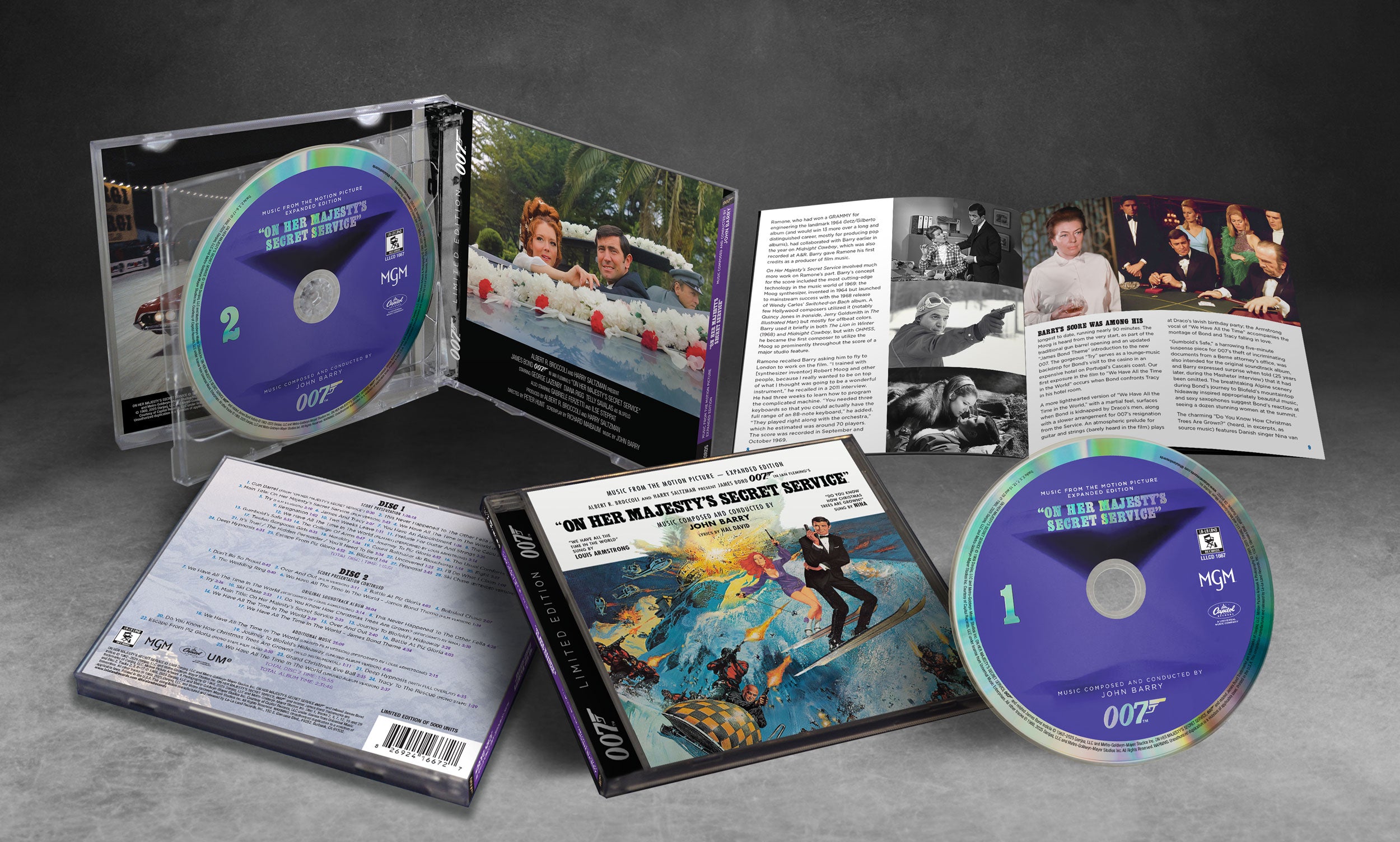 James Bond On Her Majesty's Secret Service Soundtrack CD l 007Store