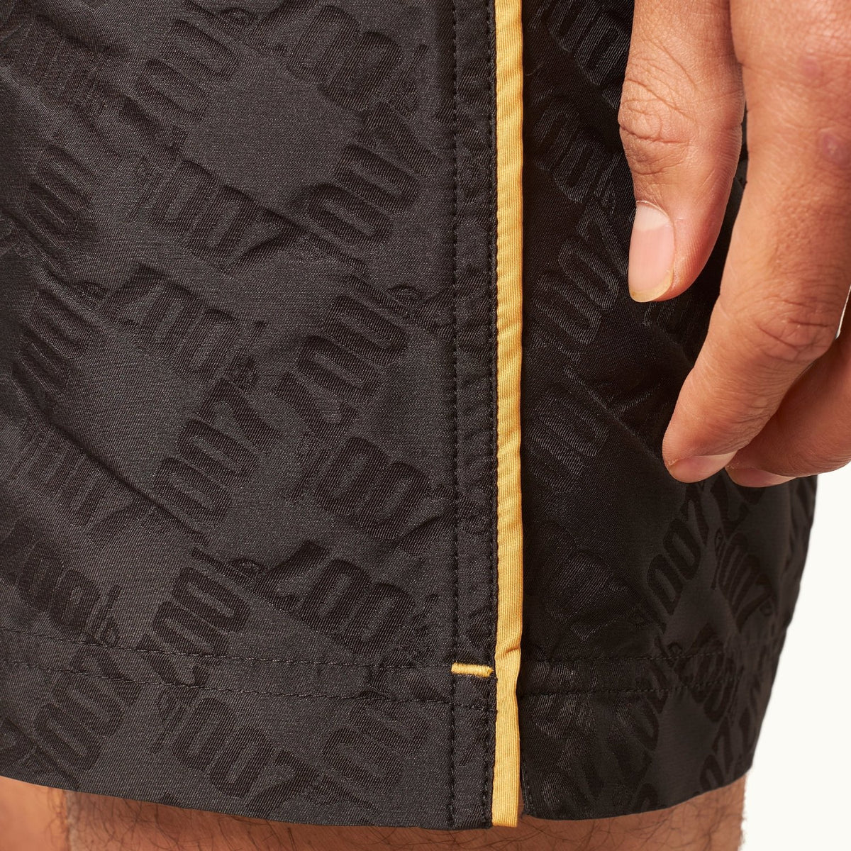 James Bond Gold Trim Jacquard Swim Shorts - By Orlebar Brown (Pre-order) 007Store