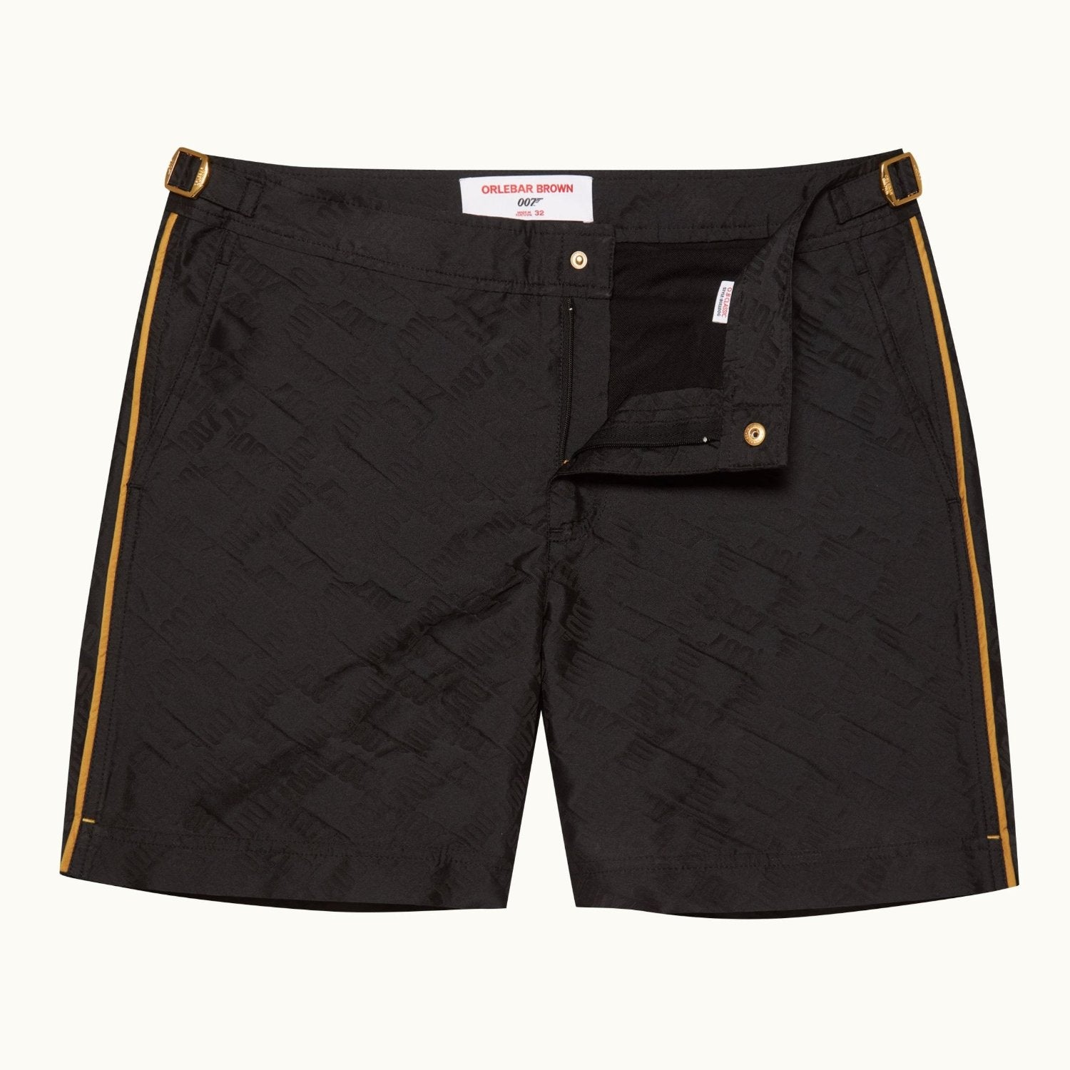 James Bond Gold Trim Jacquard Swim Shorts - By Orlebar Brown (Pre-order) 007Store