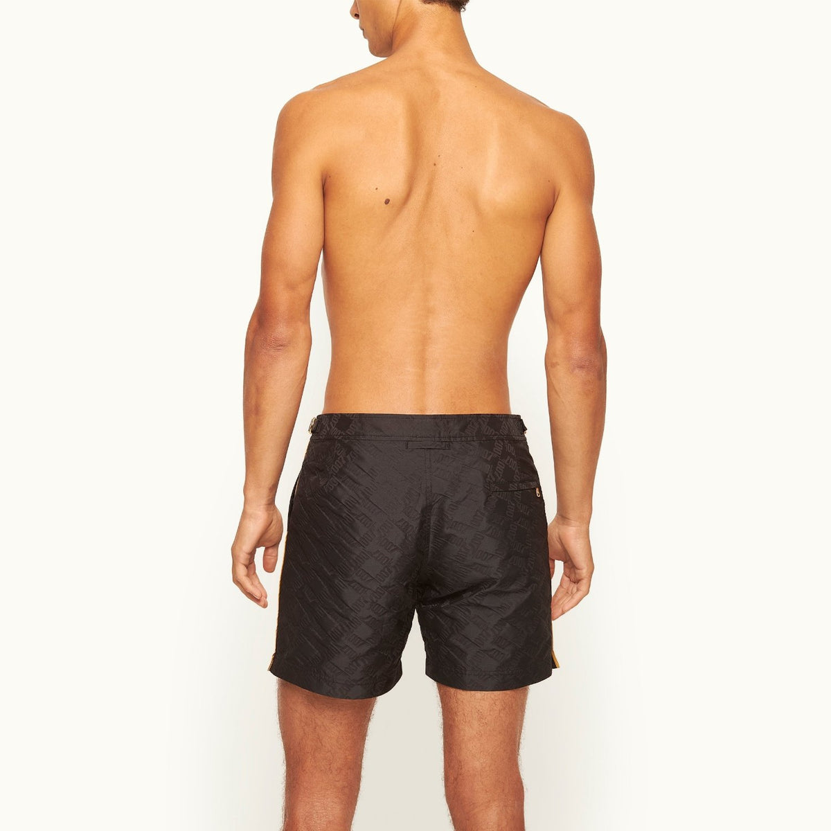 James Bond Gold Trim Jacquard Swim Shorts - By Orlebar Brown (Pre-order) 007Store