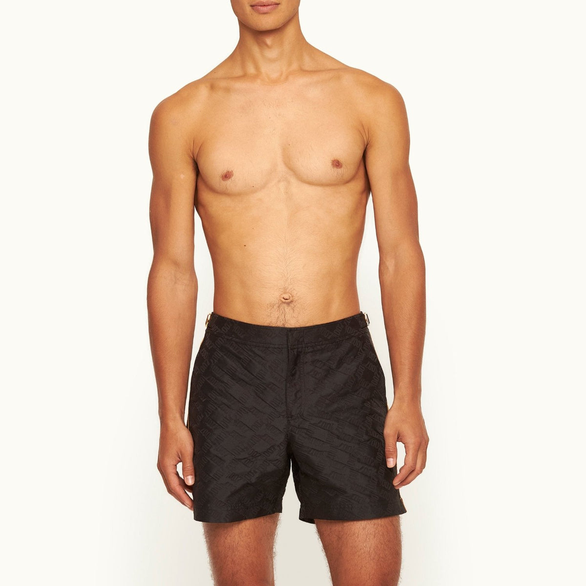 James Bond Gold Trim Jacquard Swim Shorts - By Orlebar Brown (Pre-order) 007Store