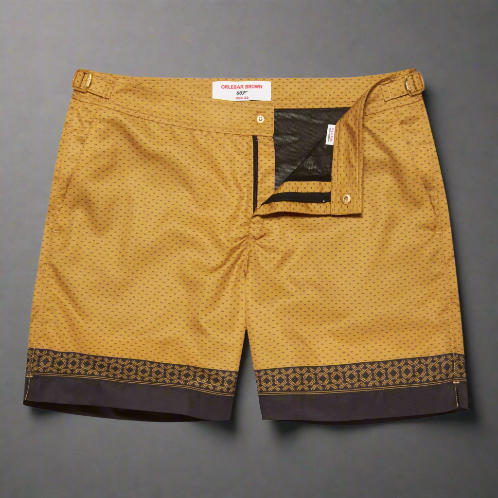 James Bond Gold Swim Shorts - By Orlebar Brown 007Store