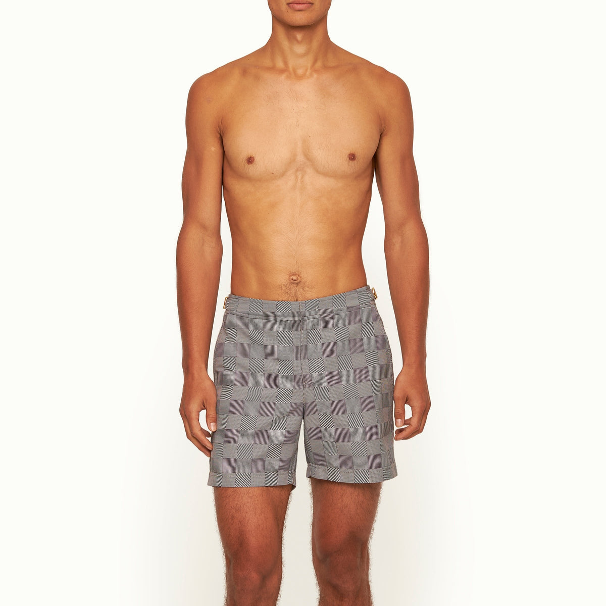 James Bond Glen Check Swim Shorts - By Orlebar Brown (Pre-order) 007Store