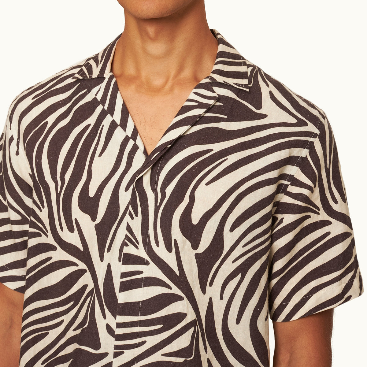 James Bond Zebra Linen Shirt - By Orlebar Brown (Pre-order) 007Store