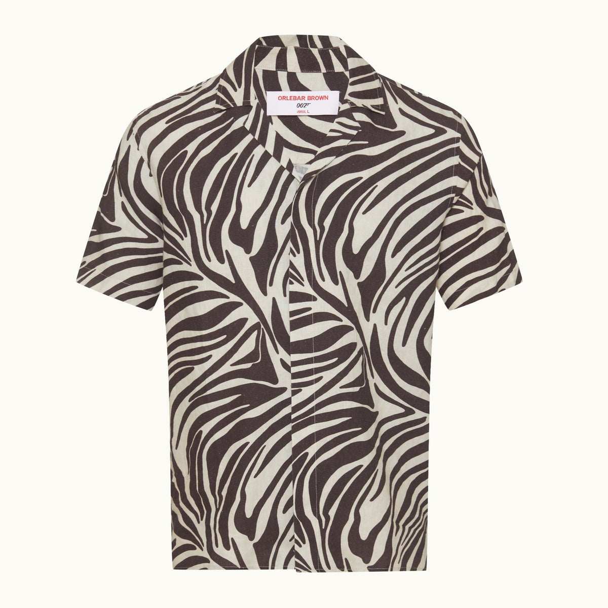 James Bond Zebra Linen Shirt - By Orlebar Brown (Pre-order) 007Store