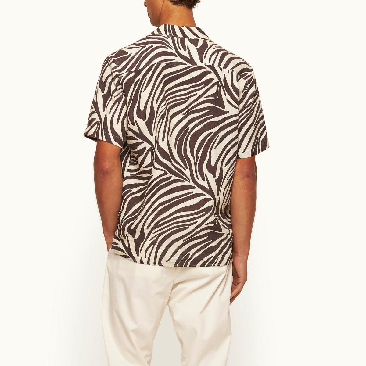 James Bond Zebra Linen Shirt - By Orlebar Brown (Pre-order) 007Store