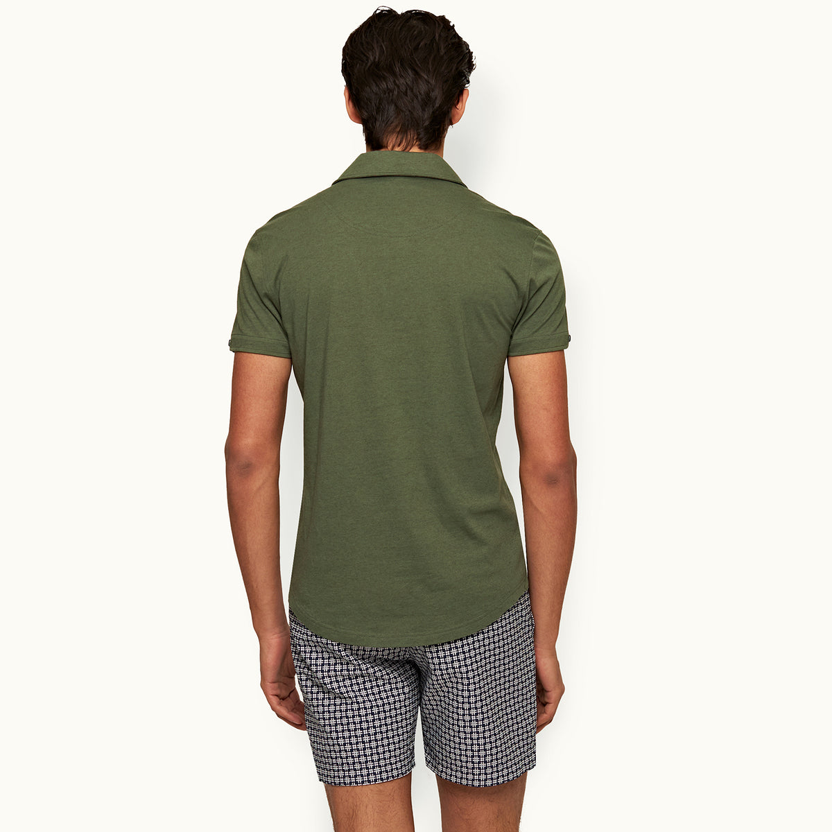 James Bond Green Cotton Silk Polo Shirt - By Orlebar Brown