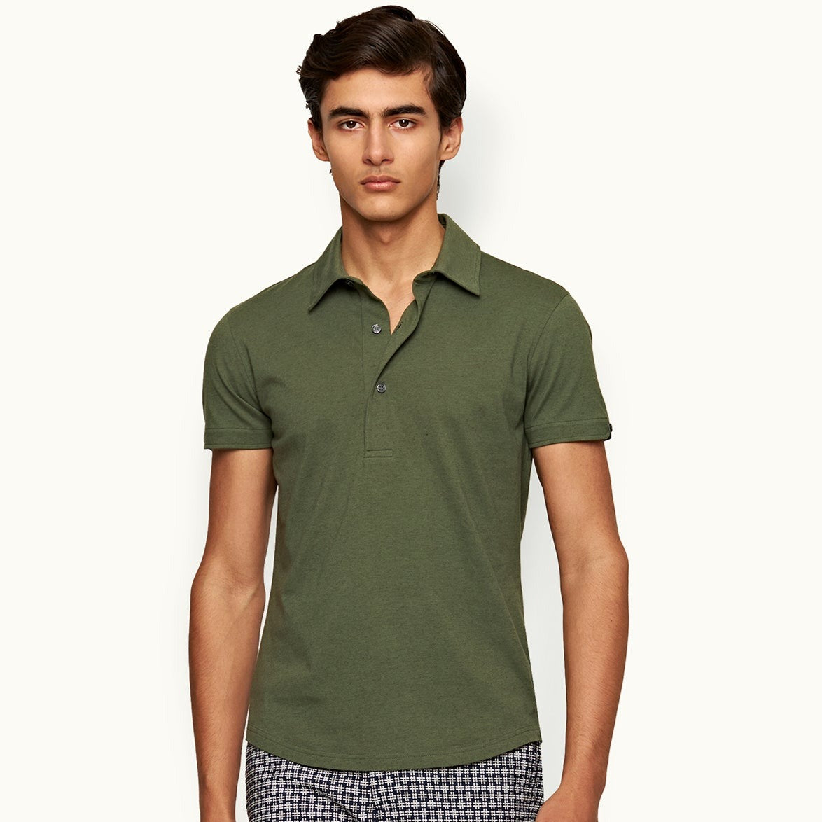 James Bond Green Cotton Silk Polo Shirt - By Orlebar Brown