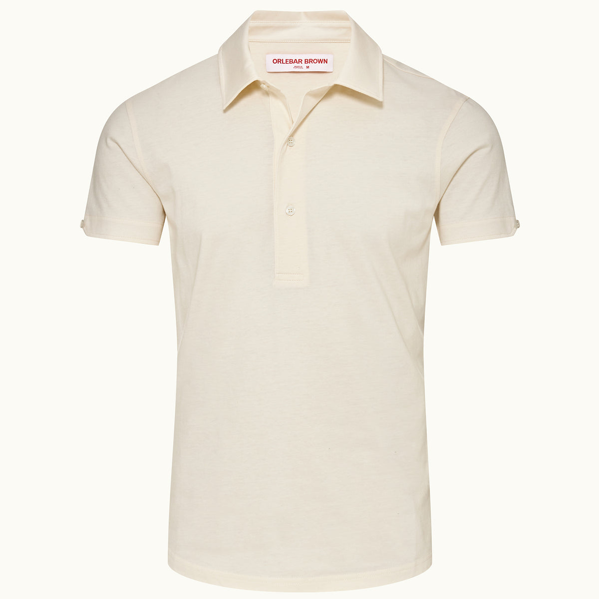 James Bond Cream Cotton Silk Polo Shirt - By Orlebar Brown