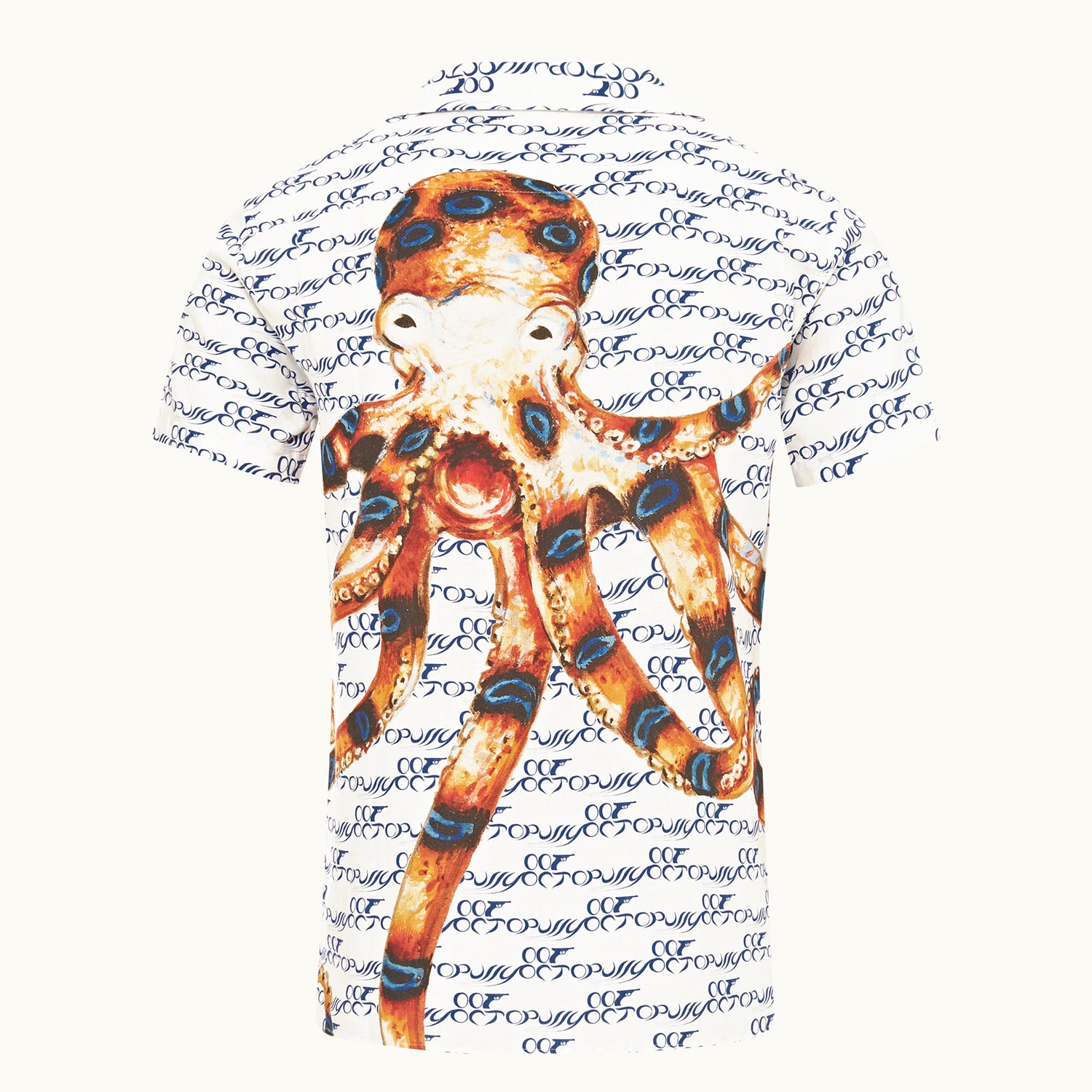 James Bond Octopussy Print Linen Shirt - By Orlebar Brown 007Store