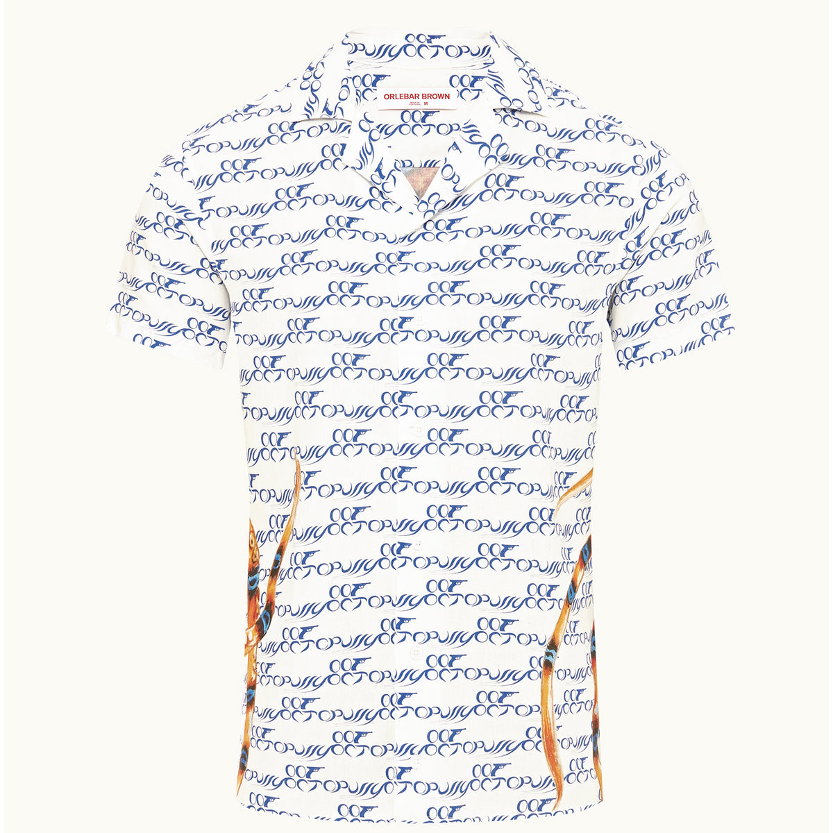 James Bond Octopussy Print Linen Shirt By Orlebar Brown | 007Store