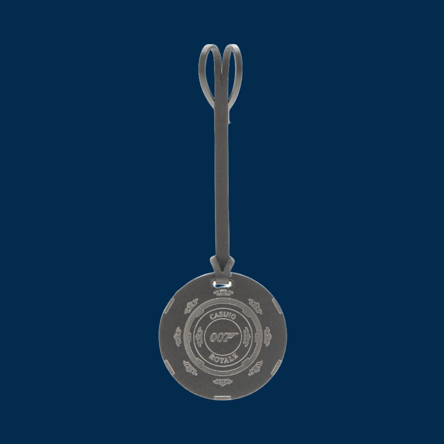 James Bond Leather Bag Charm - Casino Royale Poker Chip Edition - By Globe-Trotter 007Store