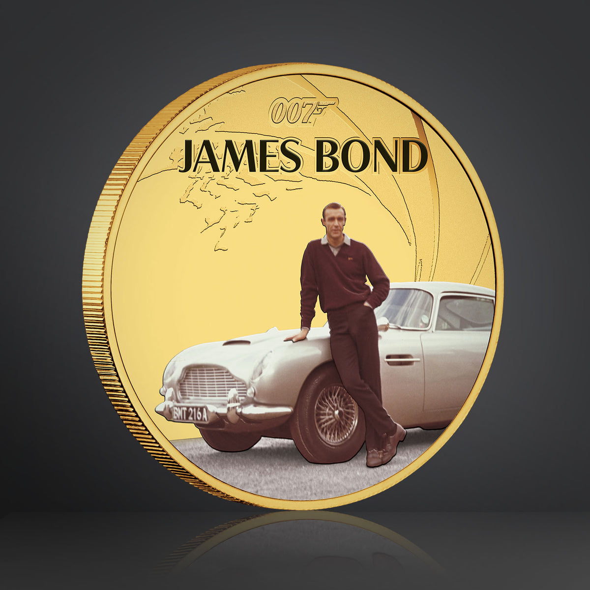 James Bond 1 oz Silbermünze in Proof-Farbe – Nummerierte Ausgabe zum 50. Jubiläum von „Der Mann mit dem goldenen Colt“ – von der Perth Mint