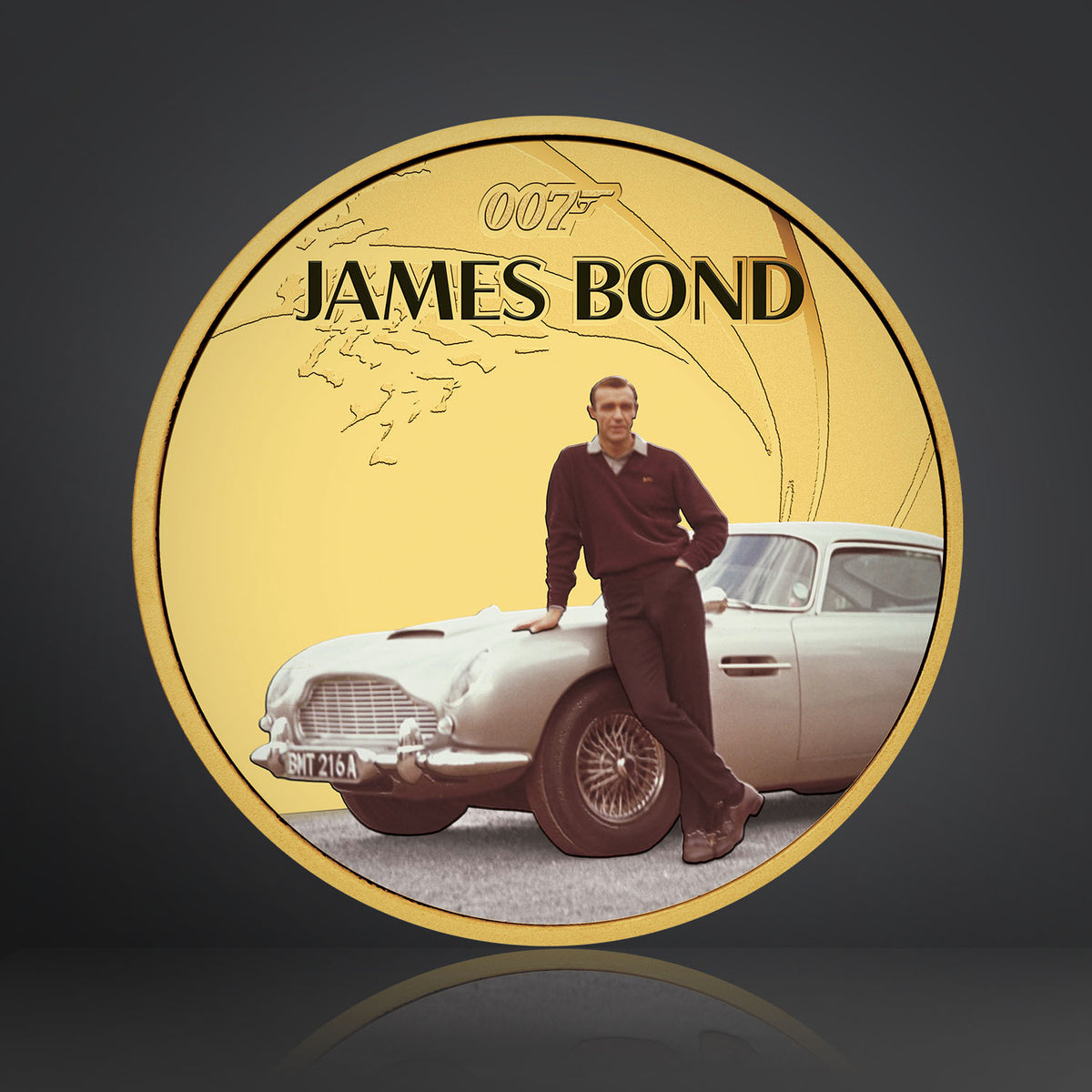 James Bond 1 oz Silbermünze in Proof-Farbe – Nummerierte Ausgabe zum 50. Jubiläum von „Der Mann mit dem goldenen Colt“ – von der Perth Mint