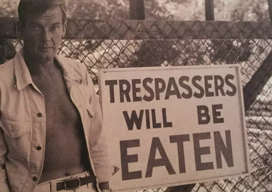 James Bond Trespassers Will Be Eaten Metal Sign - Live And Let Die Edition 007Store